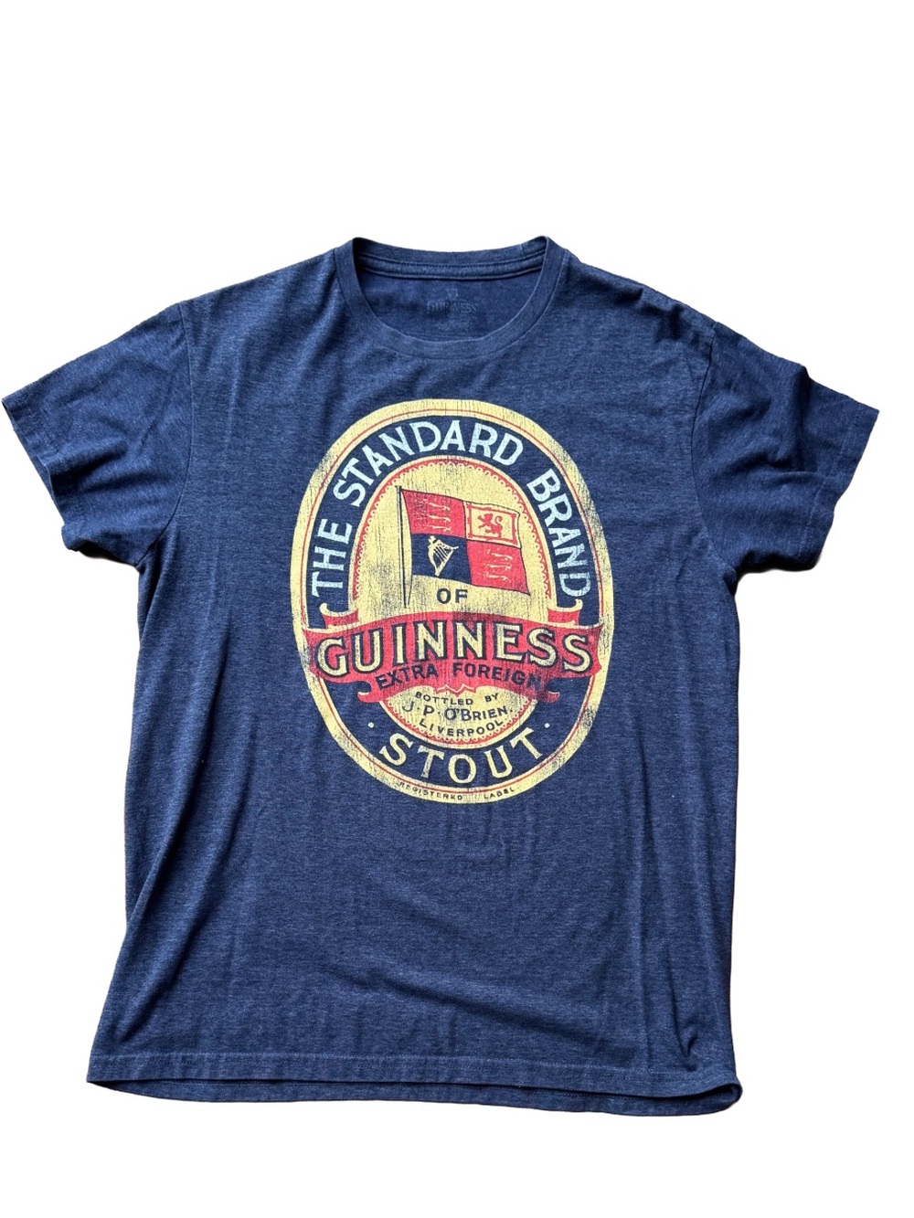 Guinness Navy Graphic Tee - Vintage Label Design